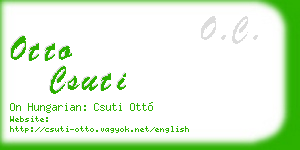 otto csuti business card