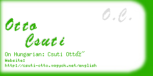 otto csuti business card